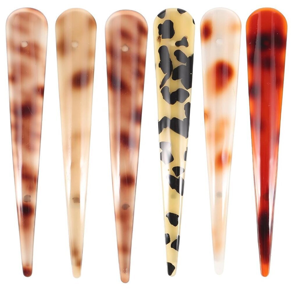 Duckbill Hair Clips Set 6pcs Alligator Acrylic Large Secure Hold for Women Girls